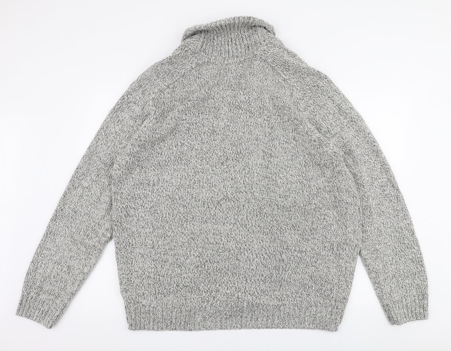 F&F Mens Grey Collared  Polyester Cardigan Jumper Size 2XL