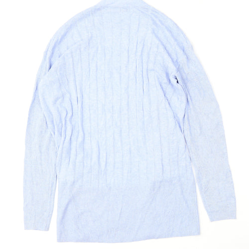Marks and Spencer Womens Blue V-Neck  Viscose Cardigan Jumper Size XS