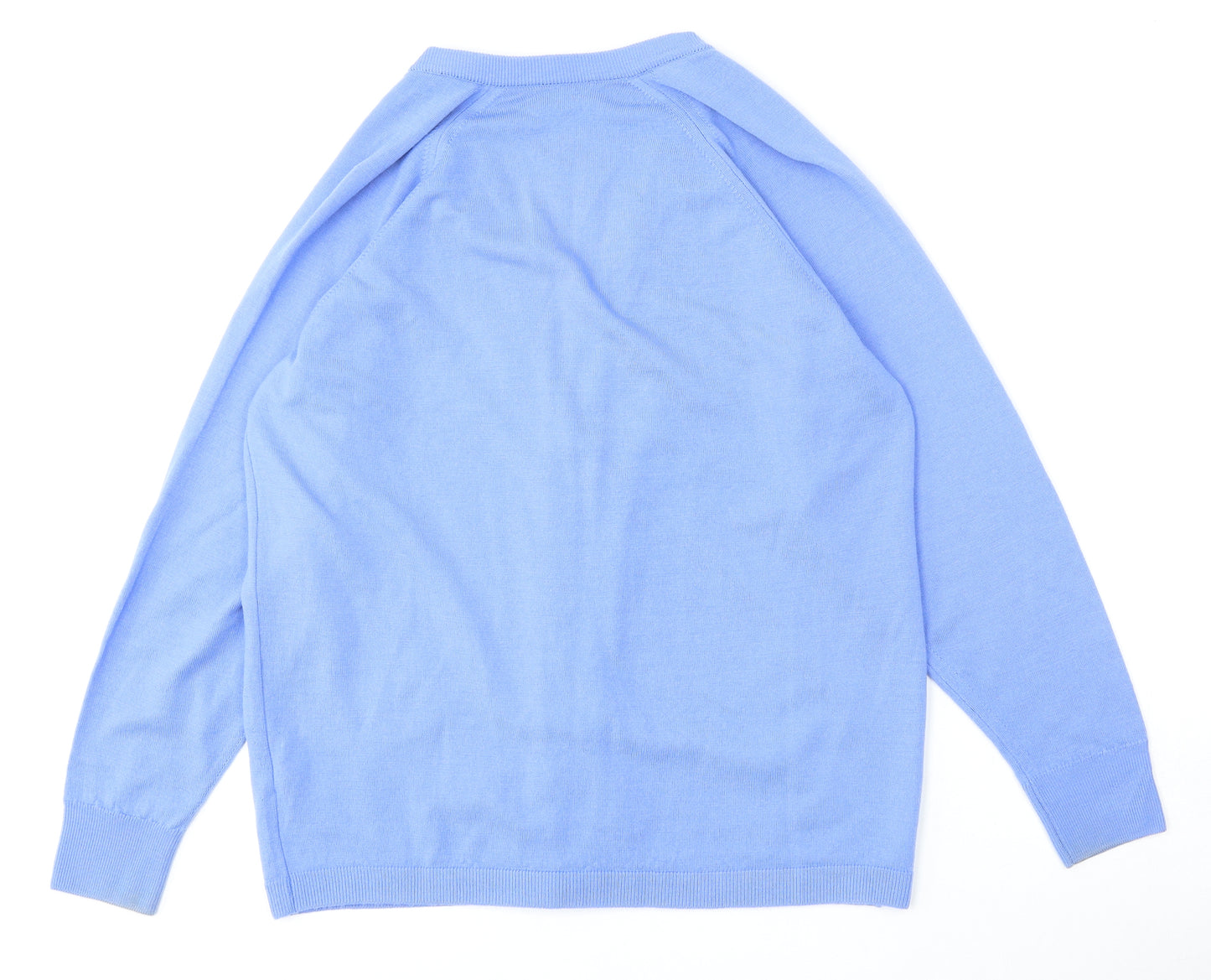 JFW Womens Blue V-Neck  Wool Cardigan Jumper Size 16