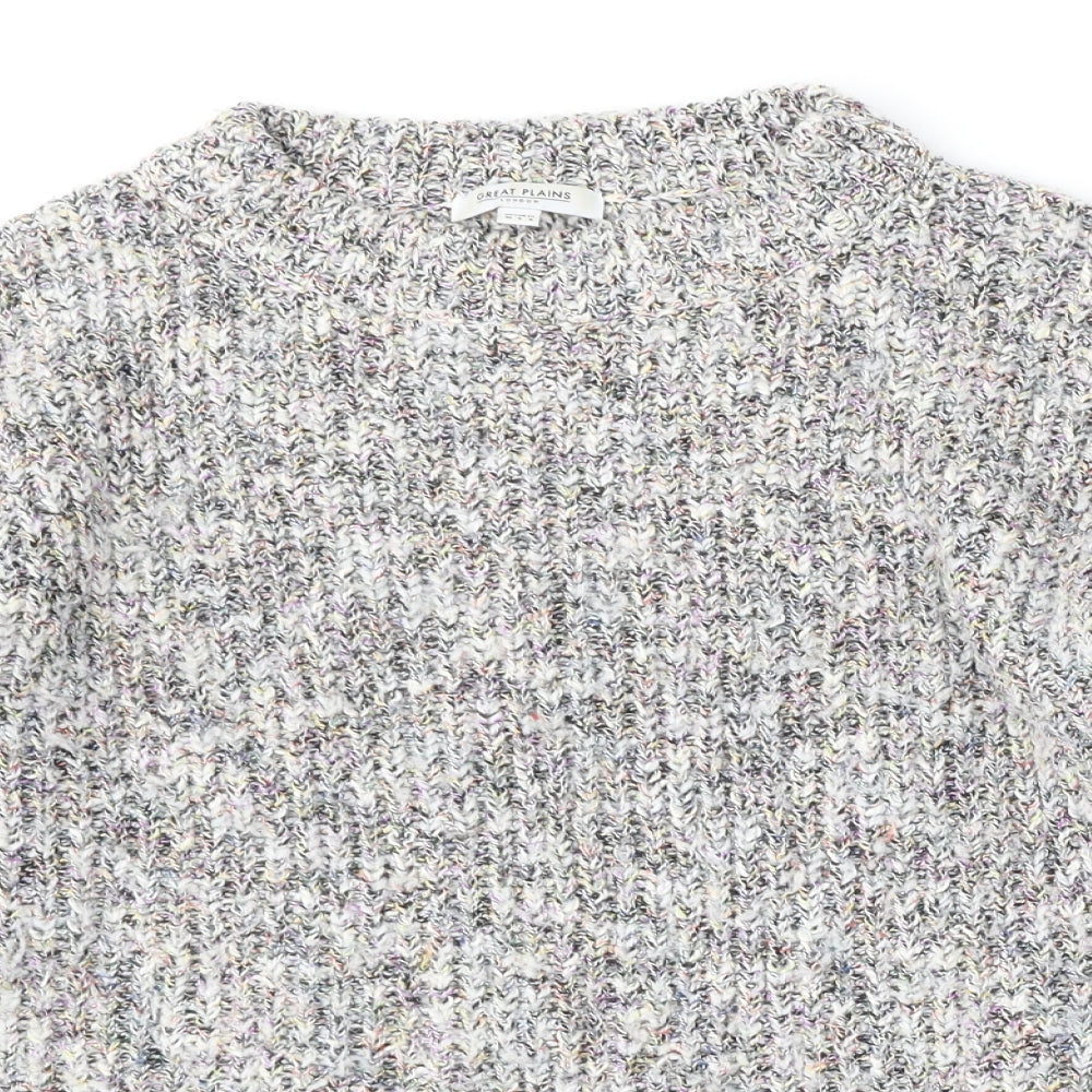 Great Plains Womens Multicoloured Round Neck  Acrylic Pullover Jumper Size 10