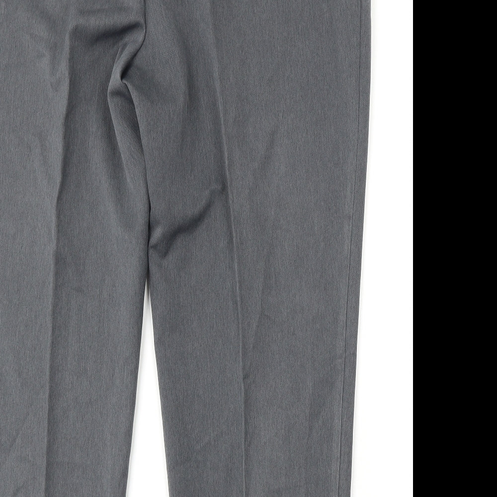 Marks and Spencer Womens Grey  Polyester Trousers  Size 20 L27 in Regular