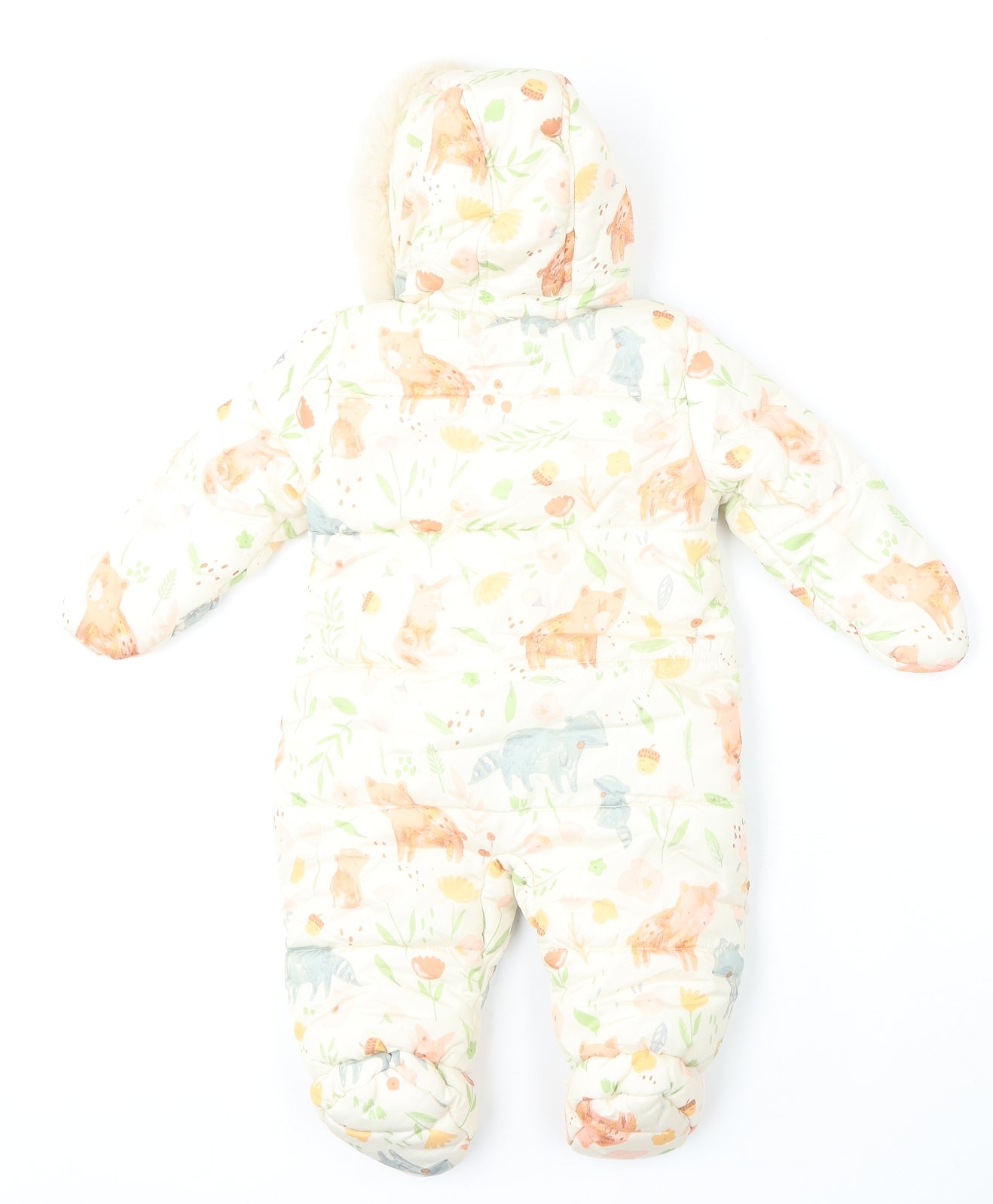 George Girls Multicoloured Geometric Polyester Coverall One-Piece Size 3-6 Months  Zip