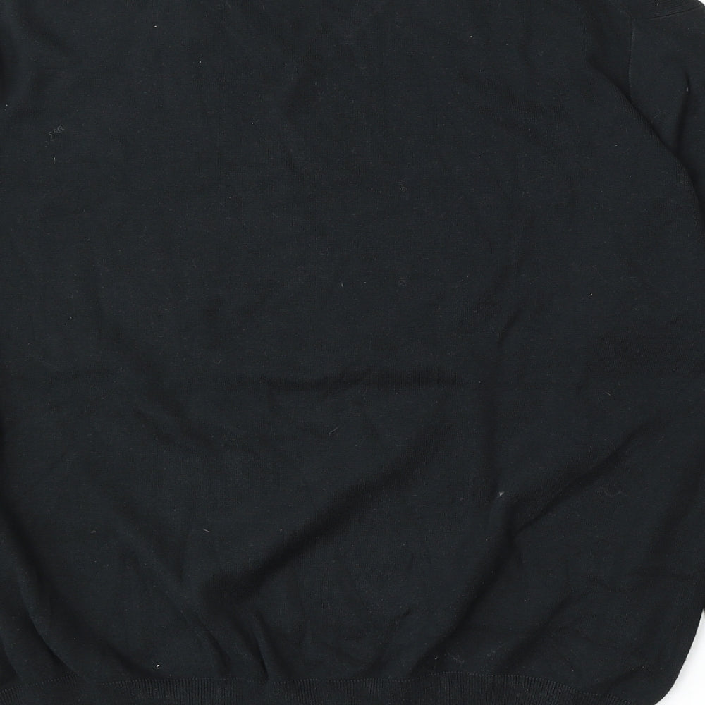 Polo Ralph Lauren Mens Black V-Neck  Cotton Pullover Jumper Size 2XL