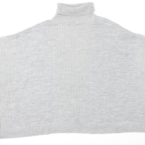 Debenhams Womens Grey Roll Neck  Acrylic Pullover Jumper Size 16