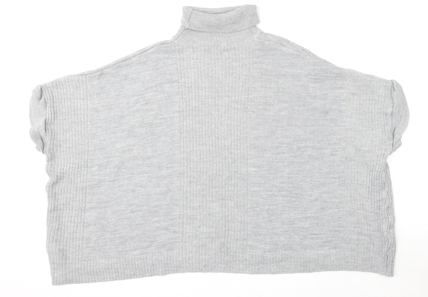 Debenhams Womens Grey Roll Neck  Acrylic Pullover Jumper Size 16