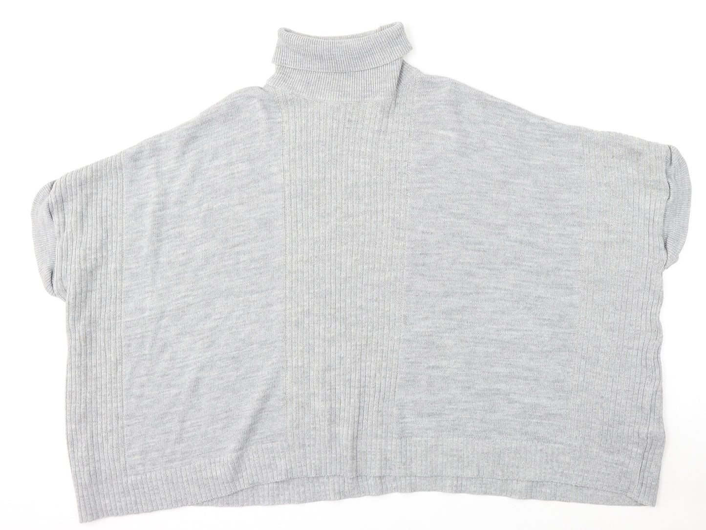 Debenhams Womens Grey Roll Neck  Acrylic Pullover Jumper Size 16
