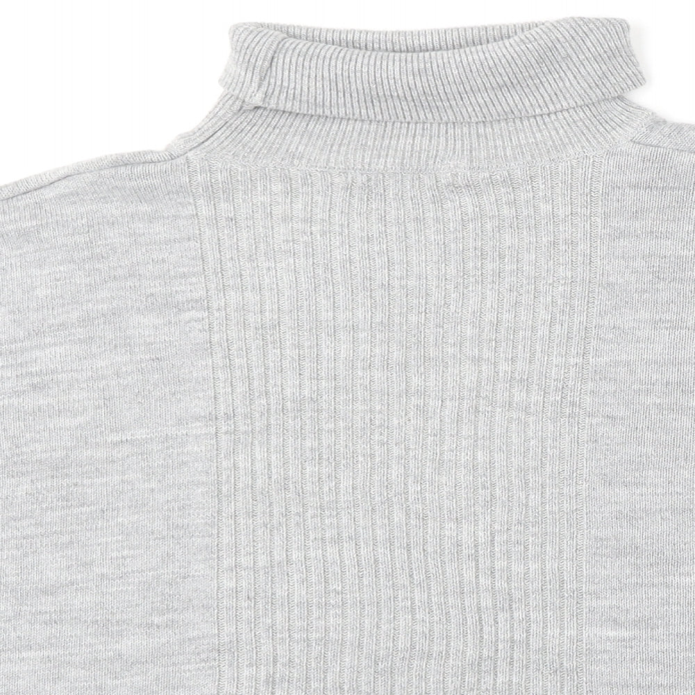 Debenhams Womens Grey Roll Neck  Acrylic Pullover Jumper Size 16