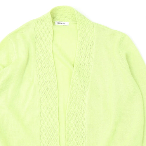 Damart Womens Green V-Neck  Acrylic Cardigan Jumper Size 14