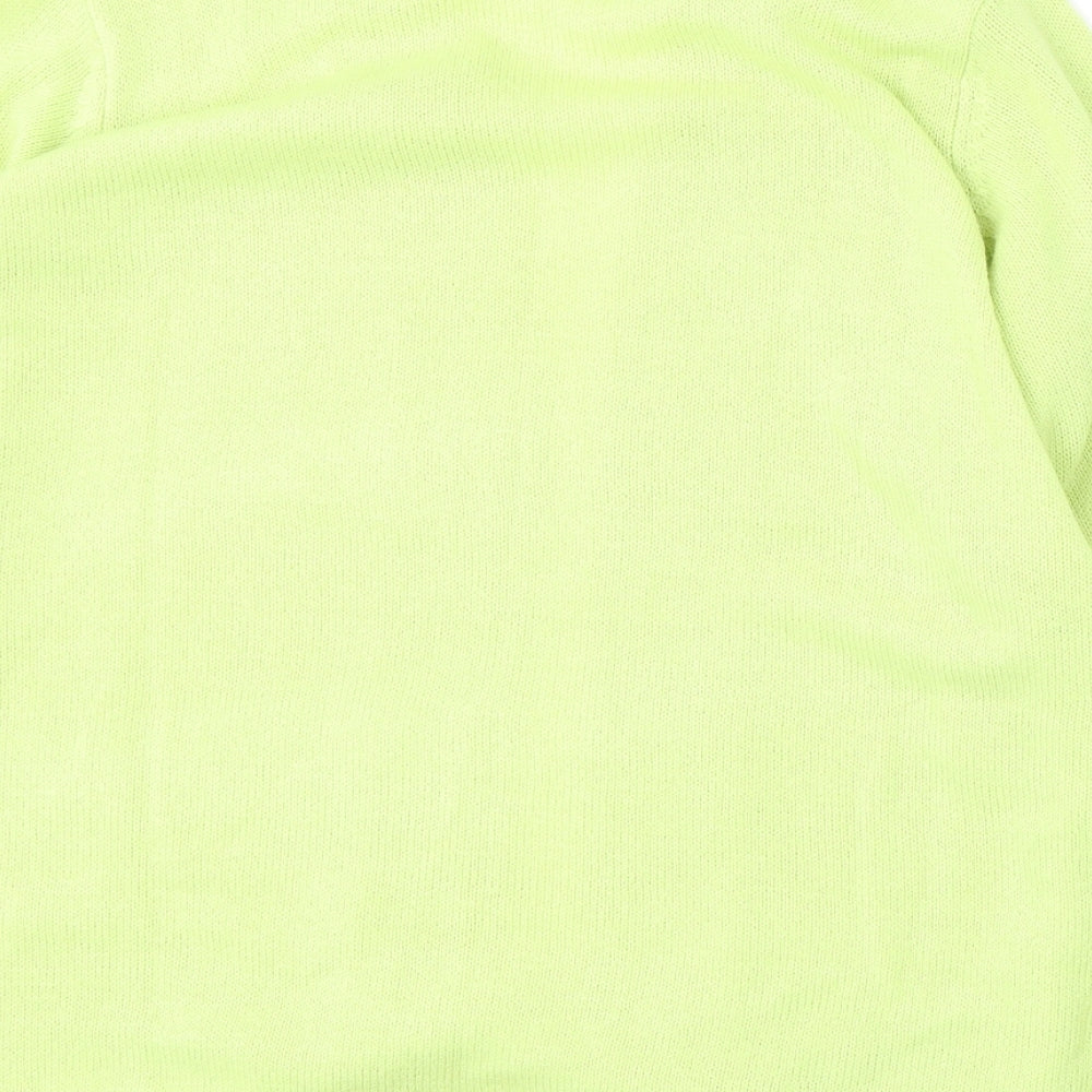 Damart Womens Green V-Neck  Acrylic Cardigan Jumper Size 14