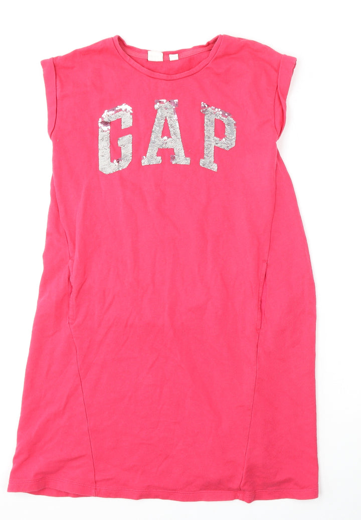 Gap Girls Pink Cotton Pullover Sweatshirt Size 13-14 Years