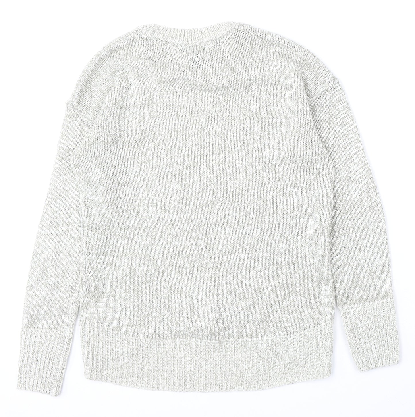 New Look Womens Grey Round Neck  Acrylic Pullover Jumper Size S