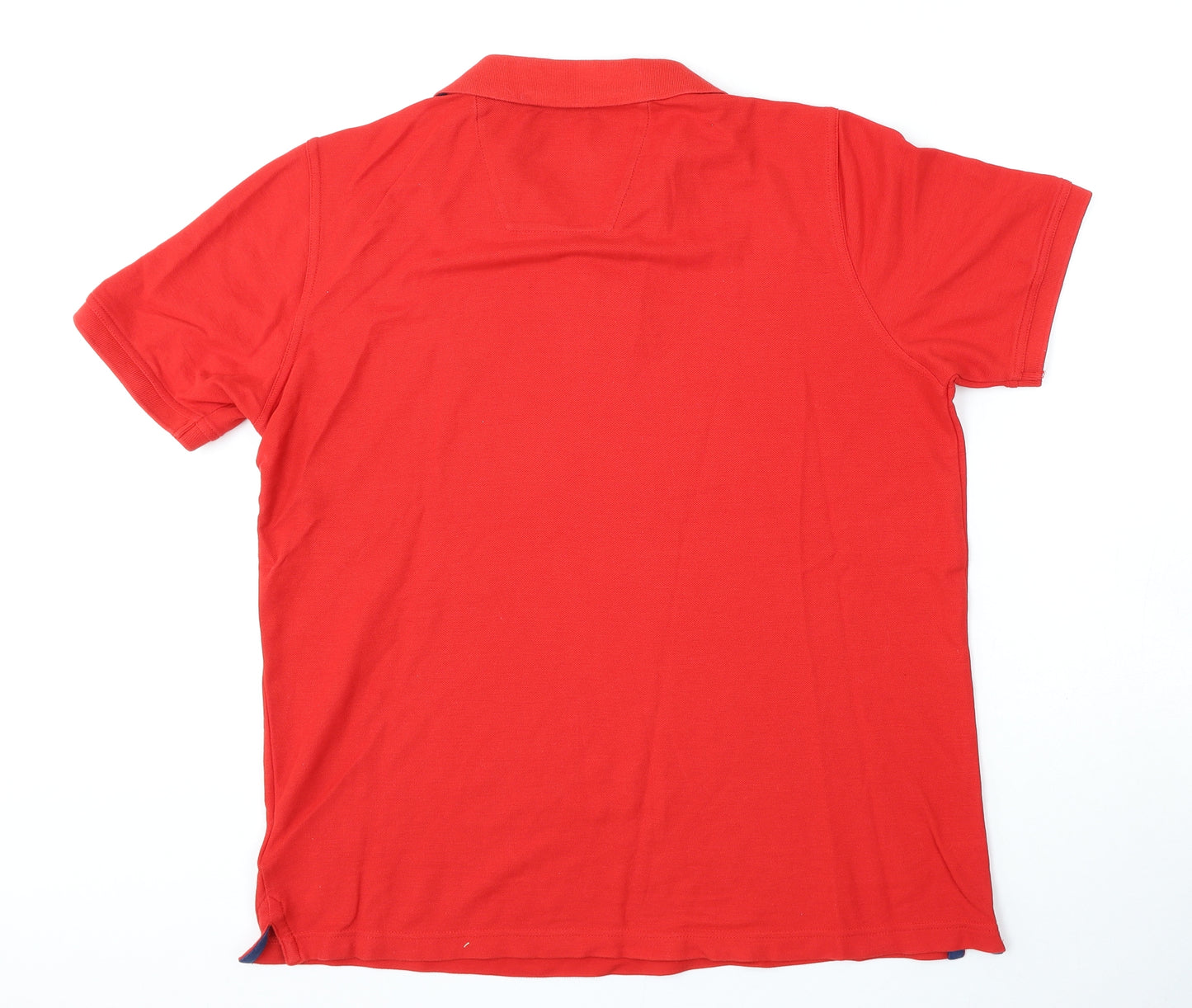 Fynch-Hatton Mens Red  Cotton  Polo Size M Collared Button