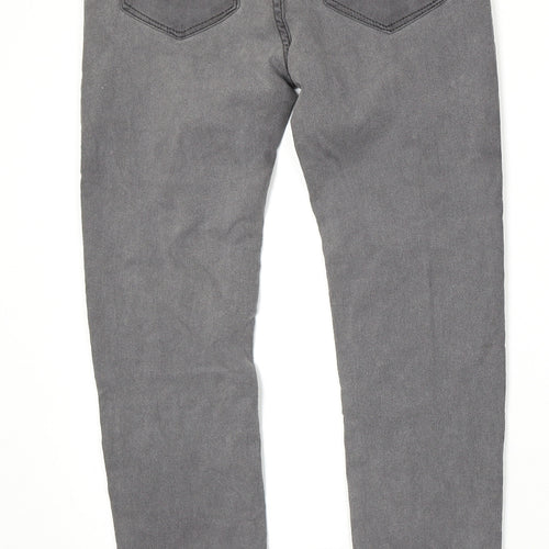 Pull&Bear Womens Grey  Cotton Skinny Jeans Size 8 L27 in Regular Button