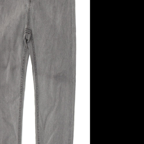 Pull&Bear Womens Grey  Cotton Skinny Jeans Size 8 L27 in Regular Button