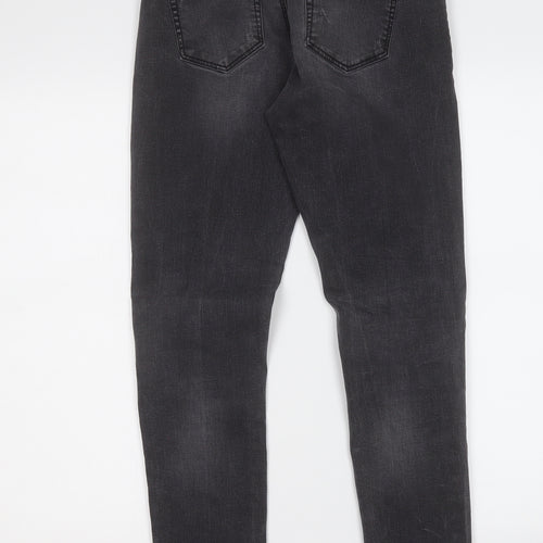 Denim & Co. Womens Grey  Cotton Skinny Jeans Size 8 L27 in Regular