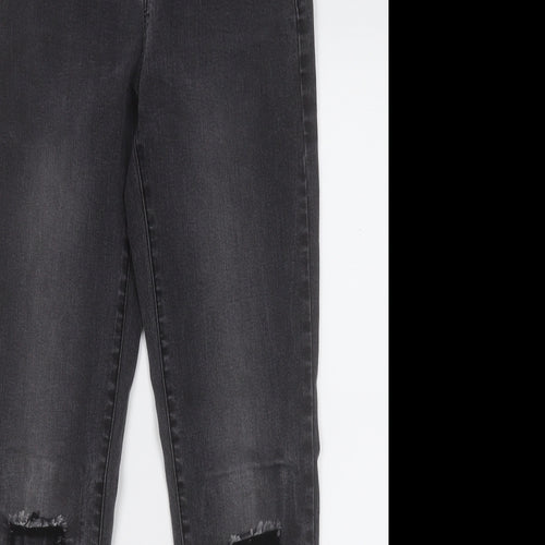 Denim & Co. Womens Grey  Cotton Skinny Jeans Size 8 L27 in Regular