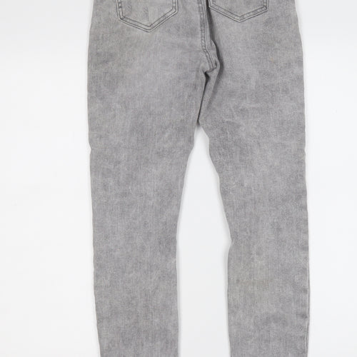 Denim & Co. Womens Grey  Cotton Skinny Jeans Size 8 L27 in Regular
