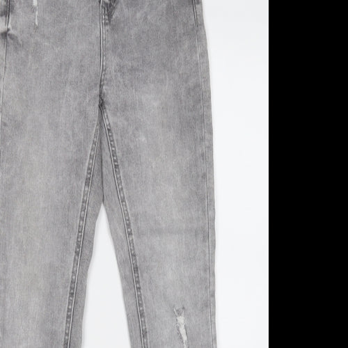 Denim & Co. Womens Grey  Cotton Skinny Jeans Size 8 L27 in Regular