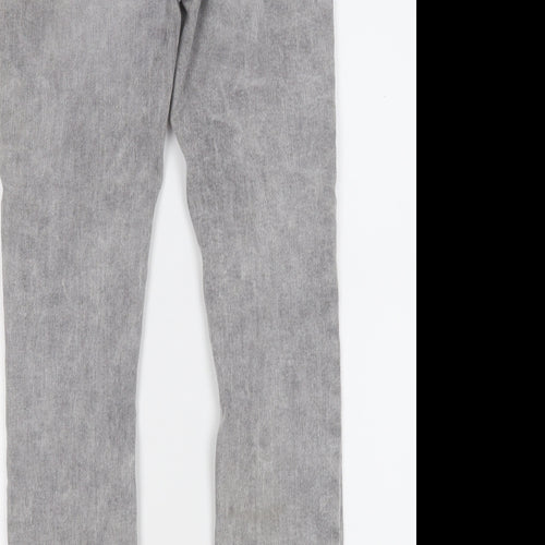 Denim & Co. Womens Grey  Cotton Skinny Jeans Size 8 L27 in Regular