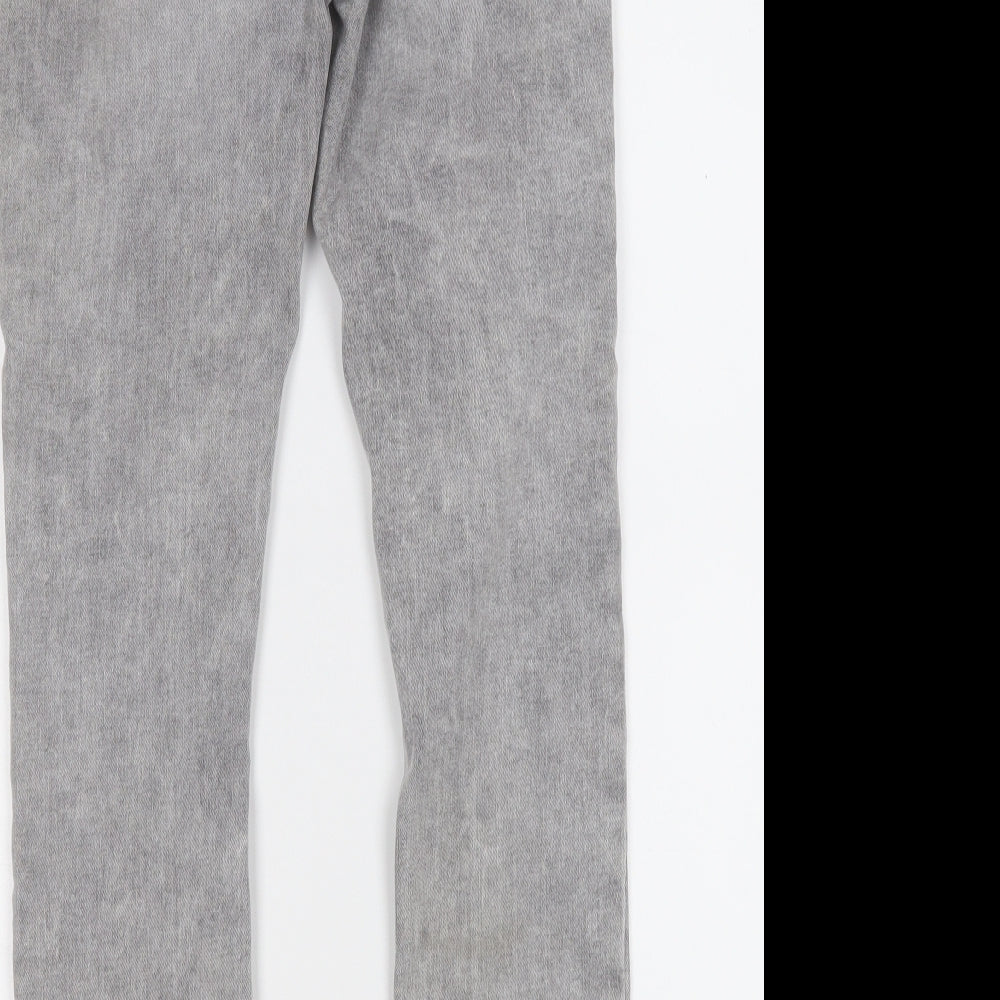 Denim & Co. Womens Grey  Cotton Skinny Jeans Size 8 L27 in Regular