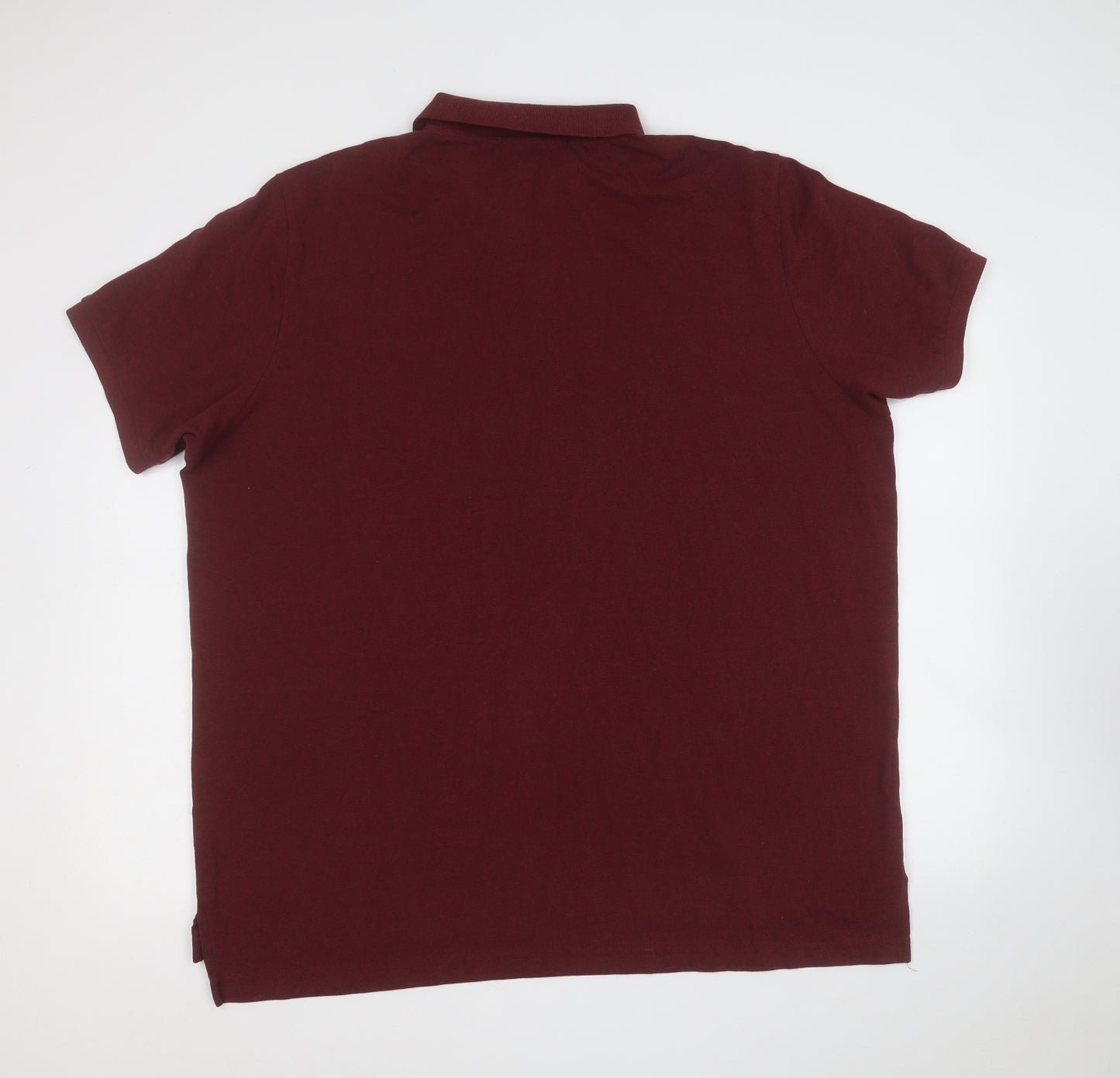 US Polo Assn. Mens Red  Cotton  Polo Size 2XL Collared