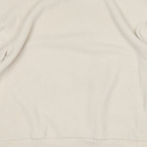F&F Womens Beige Round Neck  Polyester Pullover Jumper Size 14