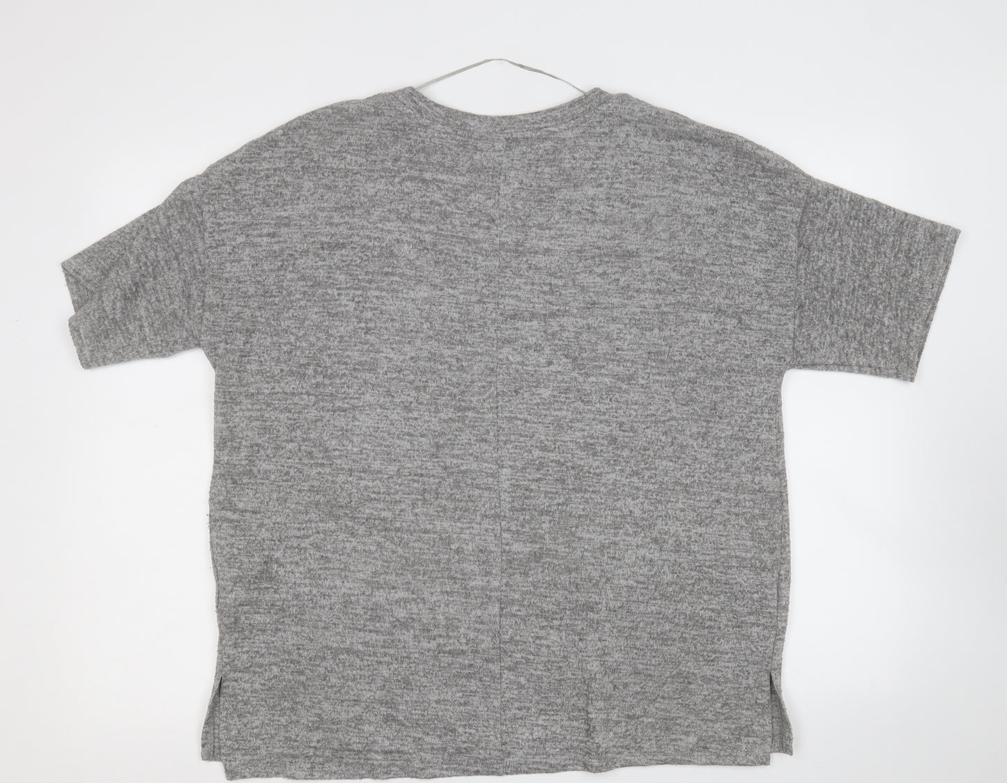 Primark Womens Grey Round Neck  Polyester Pullover Jumper Size M