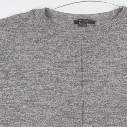 Primark Womens Grey Round Neck  Polyester Pullover Jumper Size M