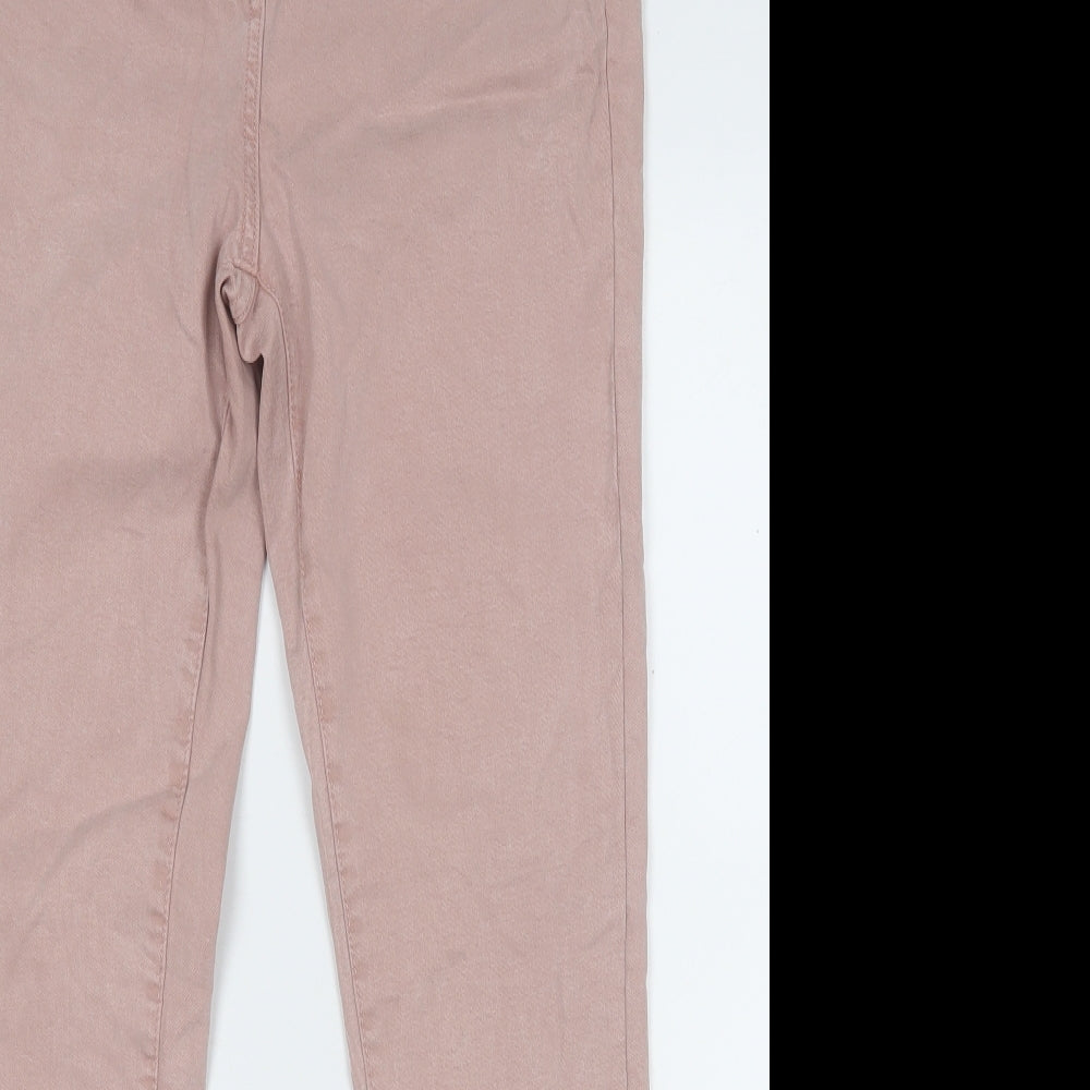 NEXT Womens Pink  Cotton Straight Jeans Size 12 L27 in Regular