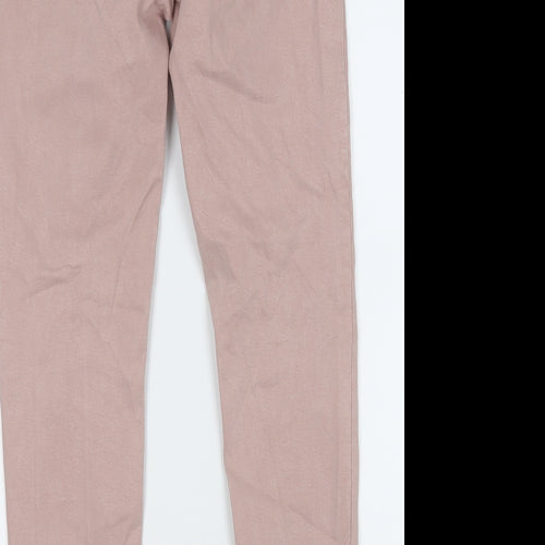 NEXT Womens Pink  Cotton Straight Jeans Size 12 L27 in Regular