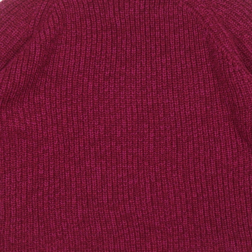 F&F Womens Purple Mock Neck  Acrylic Pullover Jumper Size 10