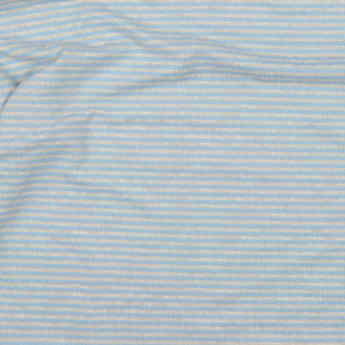 TU Womens Blue Round Neck Striped Polyester Pullover Jumper Size 10