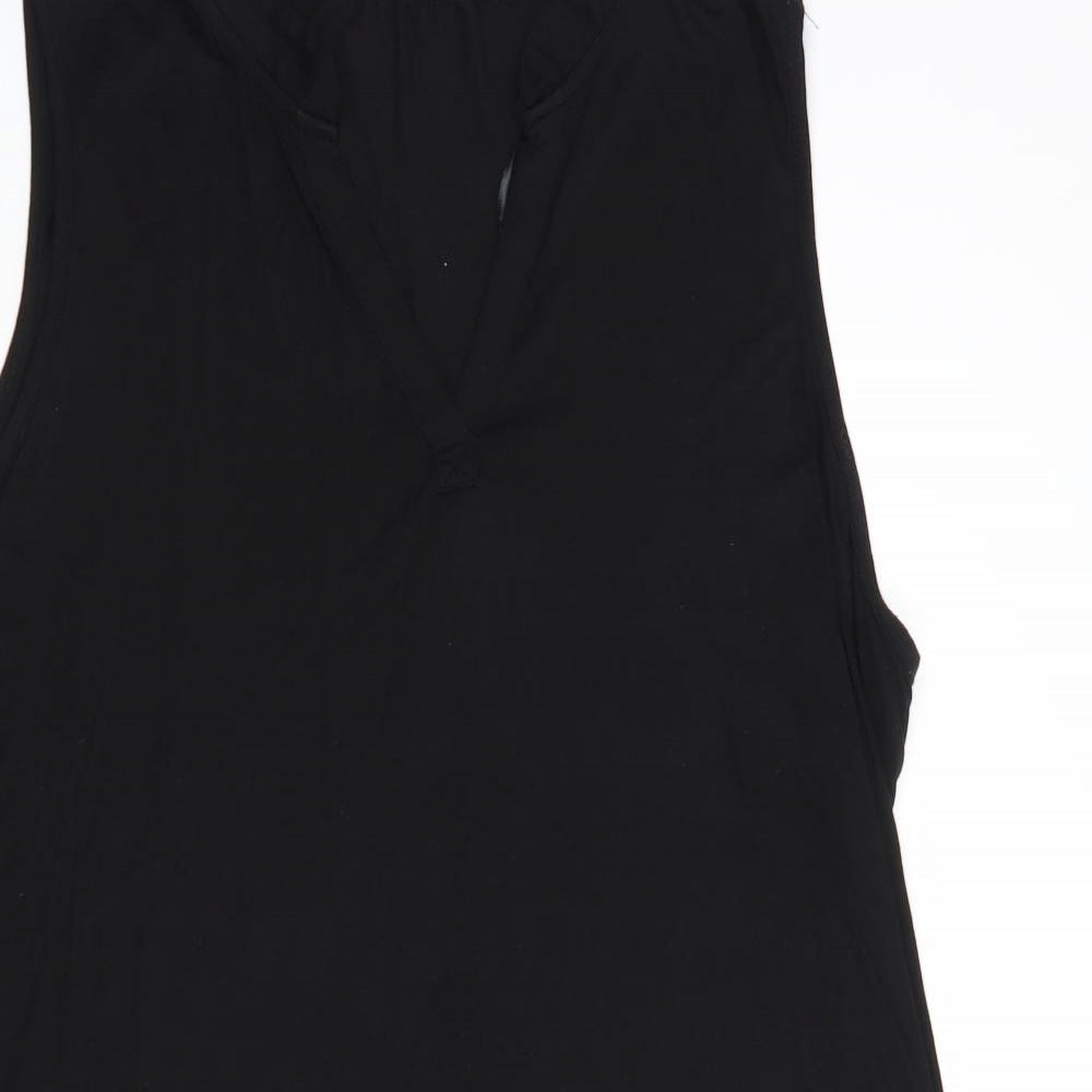 George Womens Black  Viscose Tunic Blouse Size 22 V-Neck