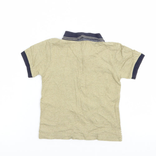 Matalan Baby Beige Striped Cotton Pullover Polo Size 12-18 Months Collared Button