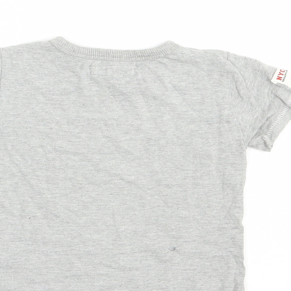 NEXT Baby Grey  Cotton Basic T-Shirt Size 12-18 Months Crew Neck Pullover - Little But Loud
