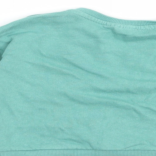 So Cute Baby Green  Cotton Pullover Jumper Size 12-18 Months  Snap - Dino