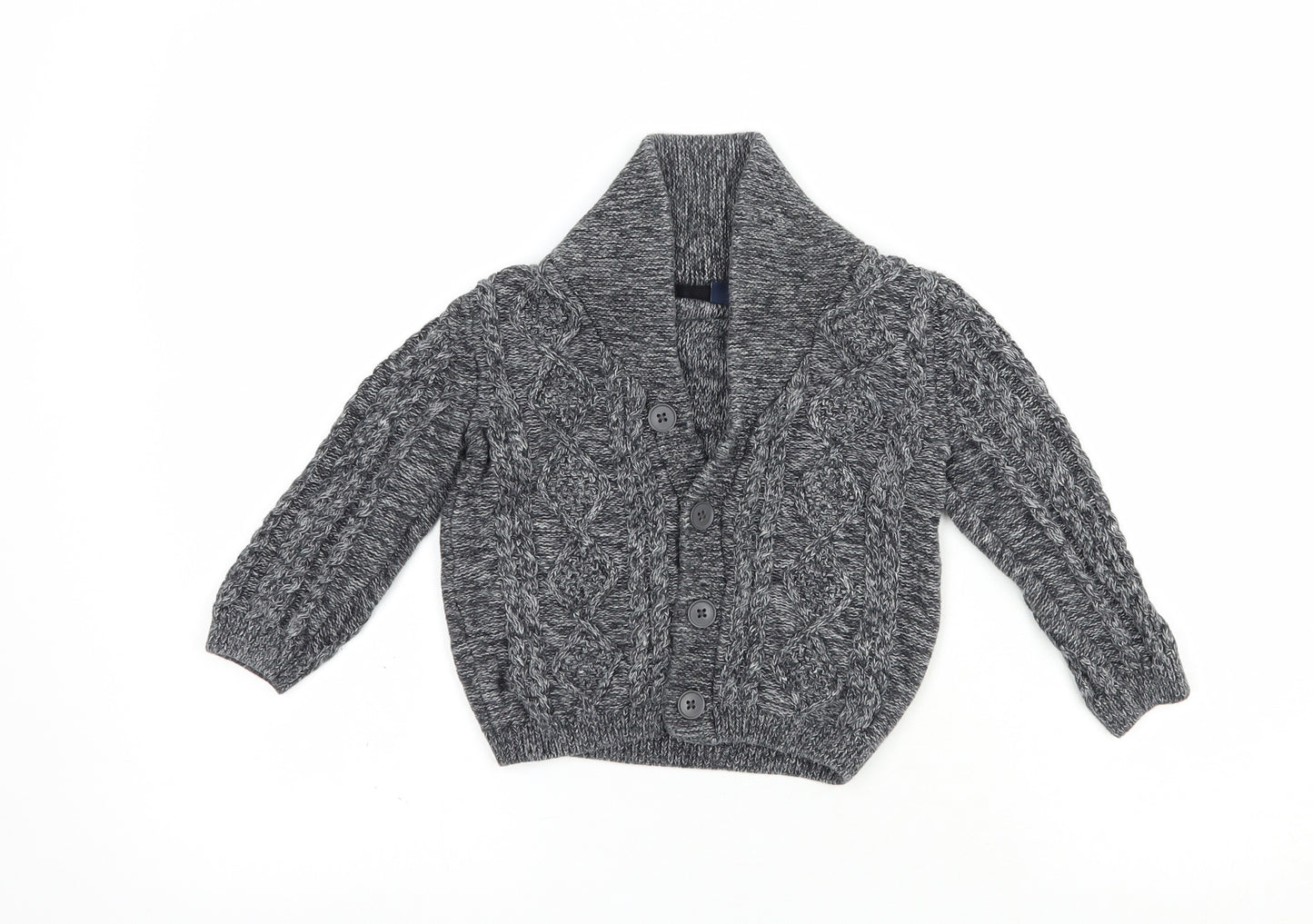 NEXT Baby Grey  Cotton Cardigan Jumper Size 18-24 Months  Button