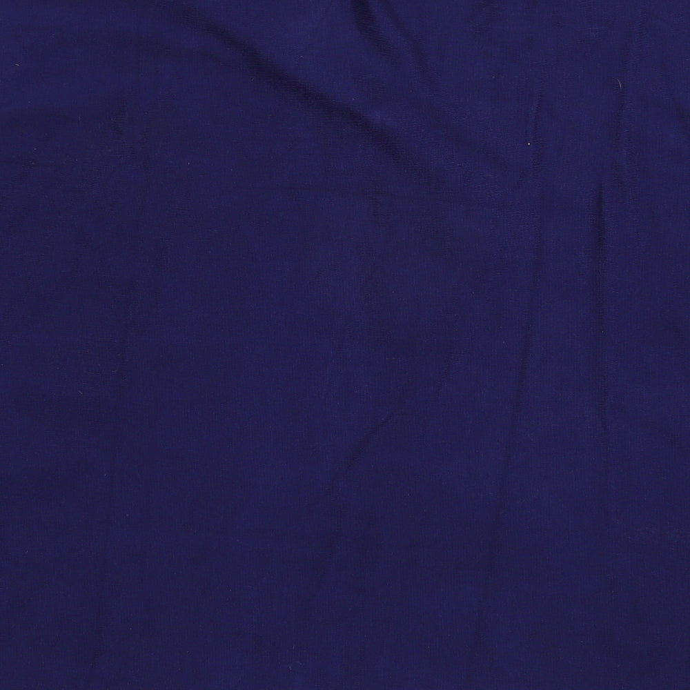 Malissa J Womens Blue V-Neck  Viscose Cardigan Jumper One Size