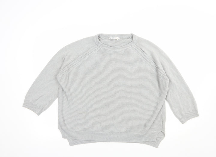 Blue Inc Womens Grey Crew Neck Acrylic Pullover Jumper Size XL
