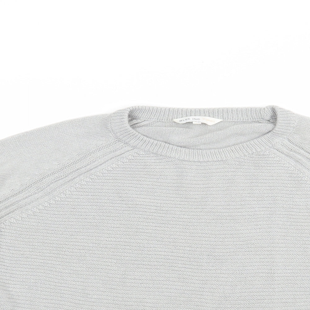Blue Inc Womens Grey Crew Neck  Acrylic Pullover Jumper Size XL