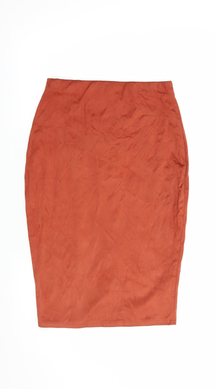 AX Paris Womens Brown Polyester Straight & Pencil Skirt Size 8
