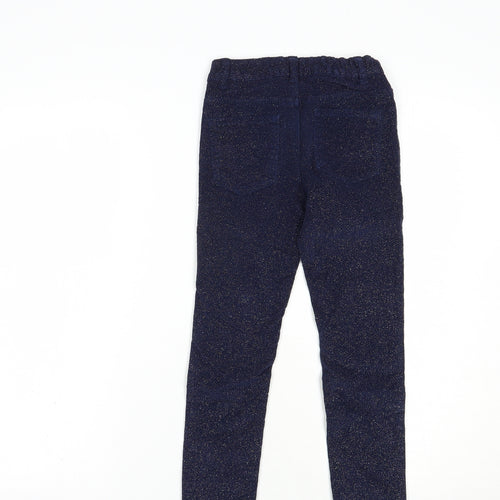 Denim Co. Girls Blue  Cotton Skinny Jeans Size 6-7 Years  Regular Button