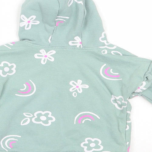 Dunnes Stores Baby Green Floral Cotton Pullover Jumper Size 12-18 Months  Pullover