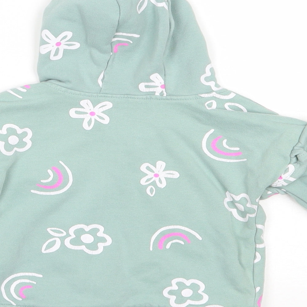 Dunnes Stores Baby Green Floral Cotton Pullover Jumper Size 12-18 Months  Pullover