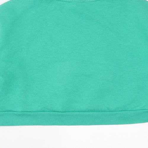 New Look Girls Green  Cotton Pullover Sweatshirt Size 12-13 Years   - Love yourself