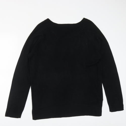 Primark Womens Black Scoop Neck  Acrylic Pullover Jumper Size L