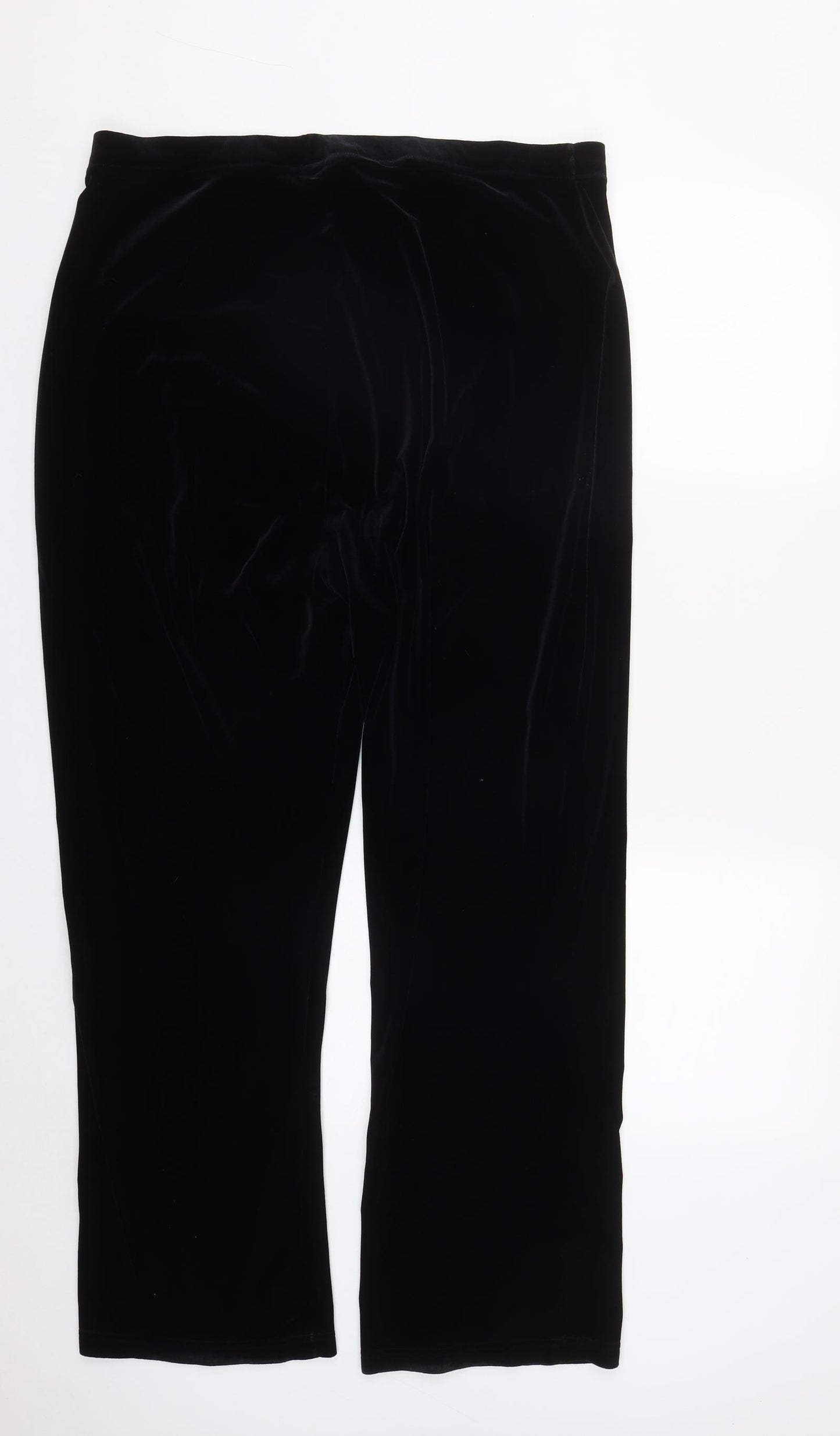 essence Womens Black  Polyester Trousers  Size 32 in L29 in Regular
