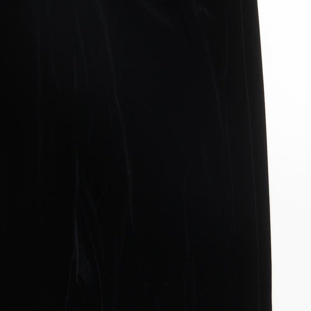 essence Womens Black  Polyester Trousers  Size 32 in L29 in Regular