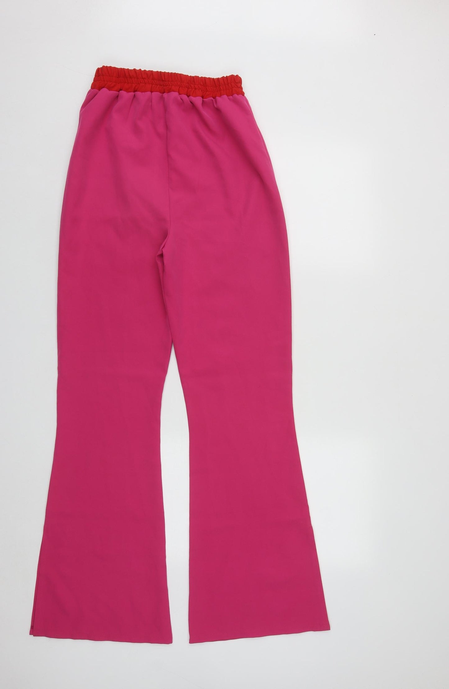 Boohoo Womens Pink  Polyester Trousers  Size 8 L31 in Regular