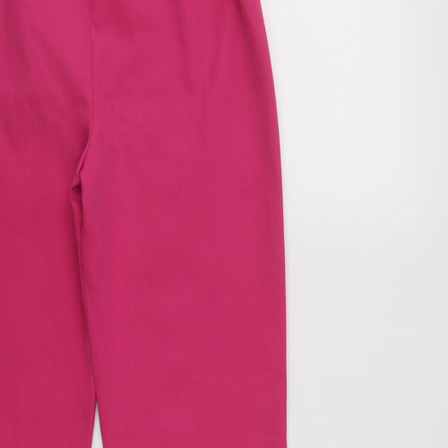 Boohoo Womens Pink  Polyester Trousers  Size 8 L31 in Regular